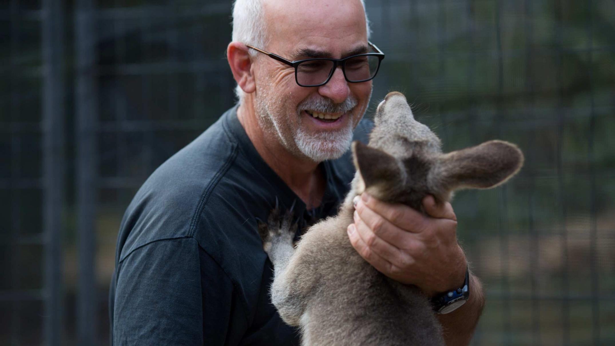 Manfred with a Joey